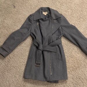 MICHAEL Michael Kors Charcoal Belted Trench Coat